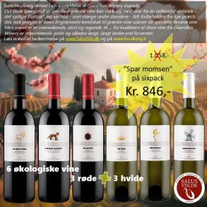 GIANNIKOS WINERY SMAGEKASSE - 3 FORSKELLIGE HVIDE + 3 x FORSKELLIGE RDE 